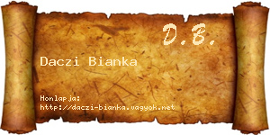 Daczi Bianka névjegykártya