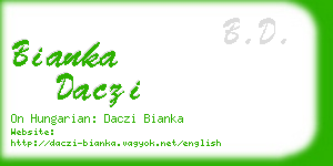 bianka daczi business card